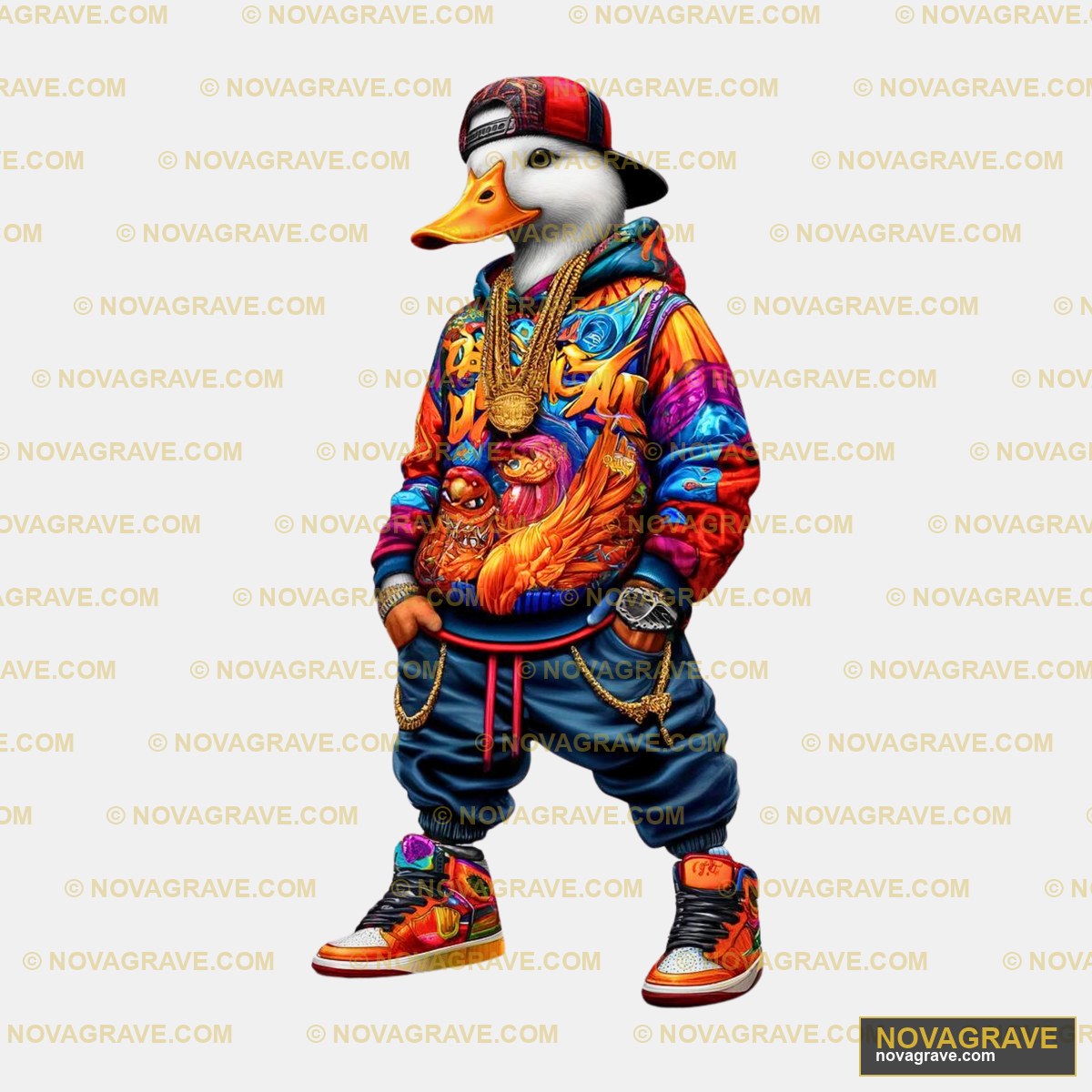 A Duck Dressed As A Rapper Streetwear Urban - DTF Ontwerp