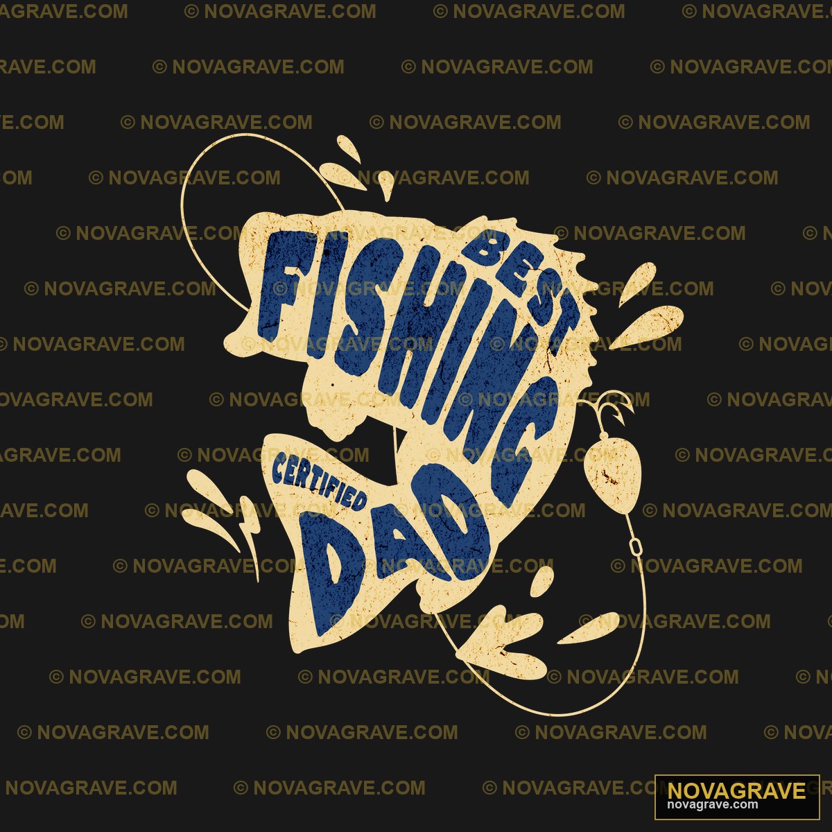 A Fish With The Words Fishing Dad On It Animals Wildlife - DTF Ontwerp