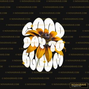 A Flower With A Black Background Nature Botanical - DTF Transfer Design