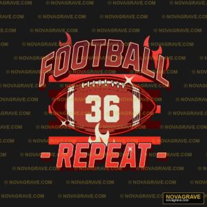 A Football Logo With The Number Sports Fitness - Design DTF
