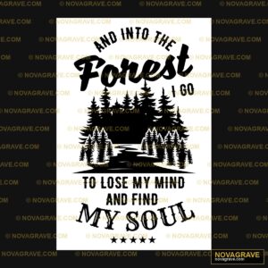 A Forest With Trees And The Words Mind To The Nature Botanical - DTF Ontwerp