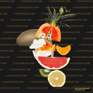 A Fruit And Fruit Slices Are Arranged In A Ci Other Designs - DTF Ontwerp