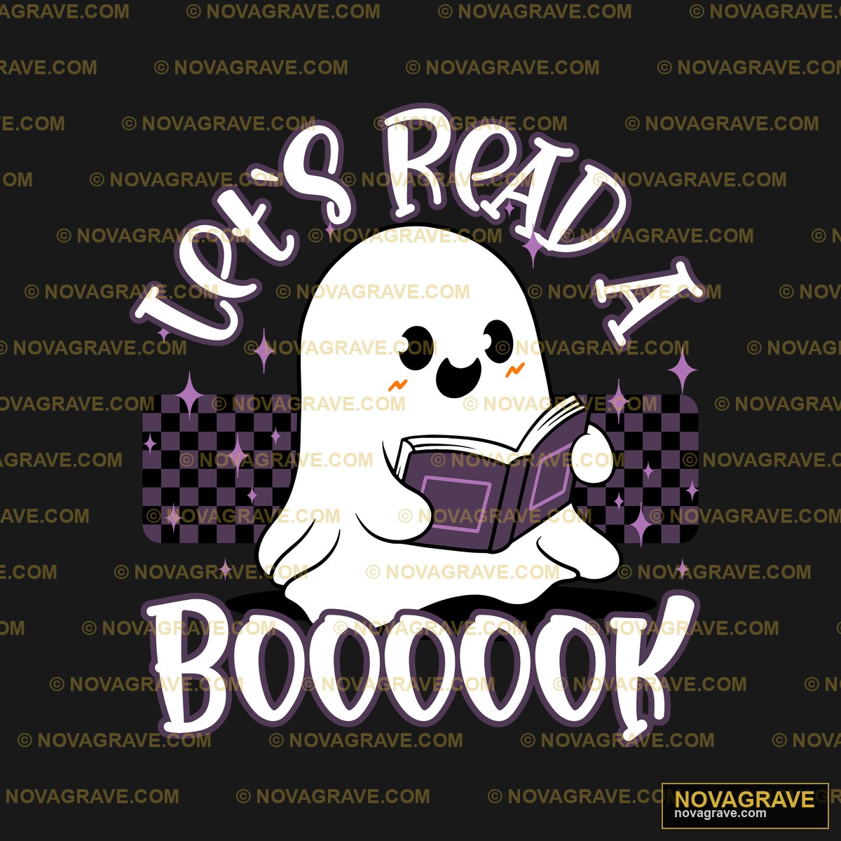 A Ghost Reading A Book With The Words Im Rad Seasonal Holiday - Design DTF