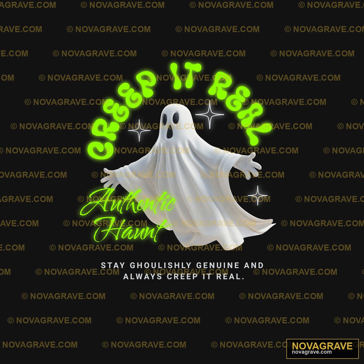 A Ghost With A Green Glow On Its Face Seasonal Holiday - Design DTF