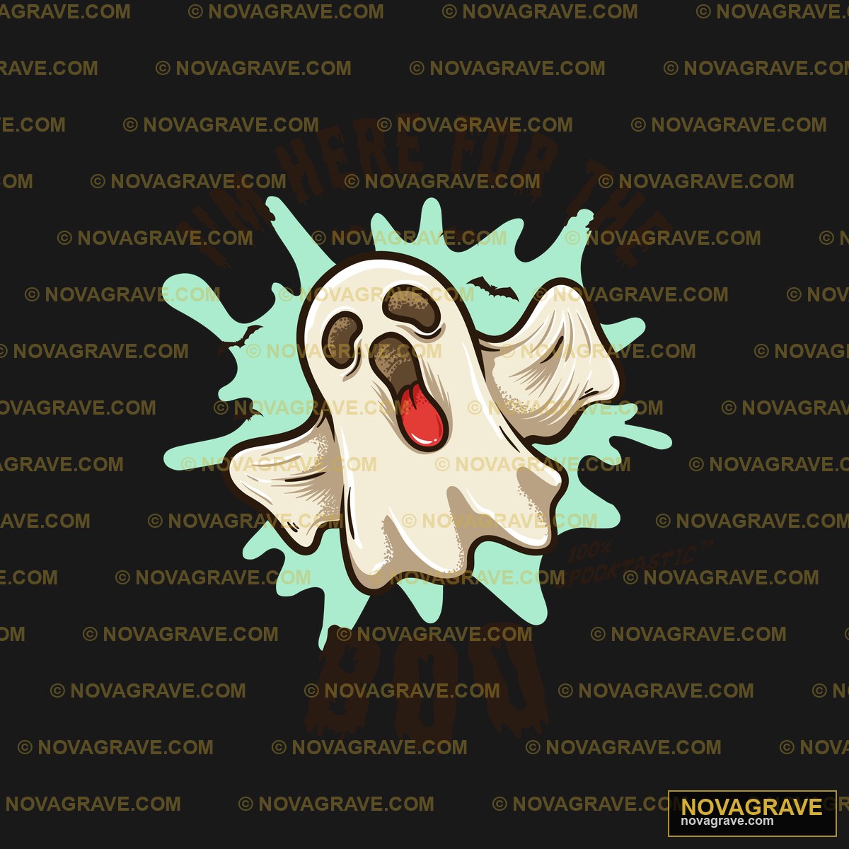 A Ghost With Its Mouth Open And A Spy Express Seasonal Holiday - DTF Transfer Design