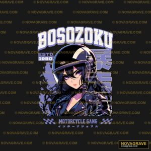 A Girl In A Motorcycle Helmet With The Words Typography Slogans - DTF Transfer Design