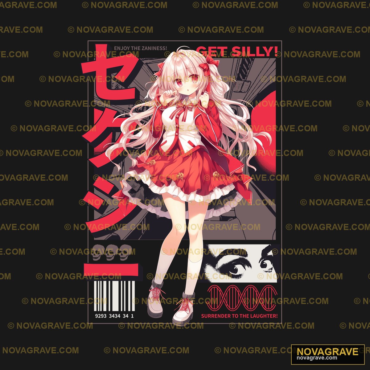 A Girl In A Red Dress With Long Hair And A Wh Other Designs - DTF Ontwerp