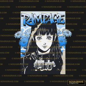 A Girl With Long Hair And Bangs Wearing A Bla Other Designs - DTF Ontwerp