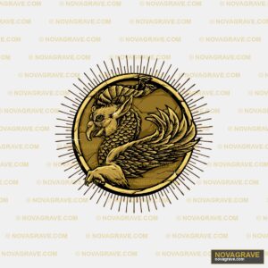 A Gold Dragon With A Sunbug In The Background Animals Wildlife - DTF Ontwerp