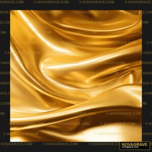 A Gold Silk Fabric Streetwear Urban - Design DTF