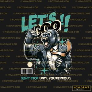 A Gorilla Wearing A Suit And Holding A Gun Animals Wildlife - DTF Transfer Design