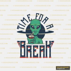 A Green Alien With A Knife And A Knife In His Other Designs - DTF Ontwerp