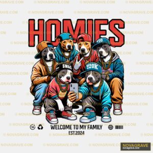 A Group Of Dogs Sitting On Top Of A Black Sur Animals Wildlife - Design DTF