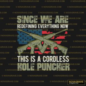 A Gun With The Words Since We Are Defending Typography Slogans - DTF Ontwerp
