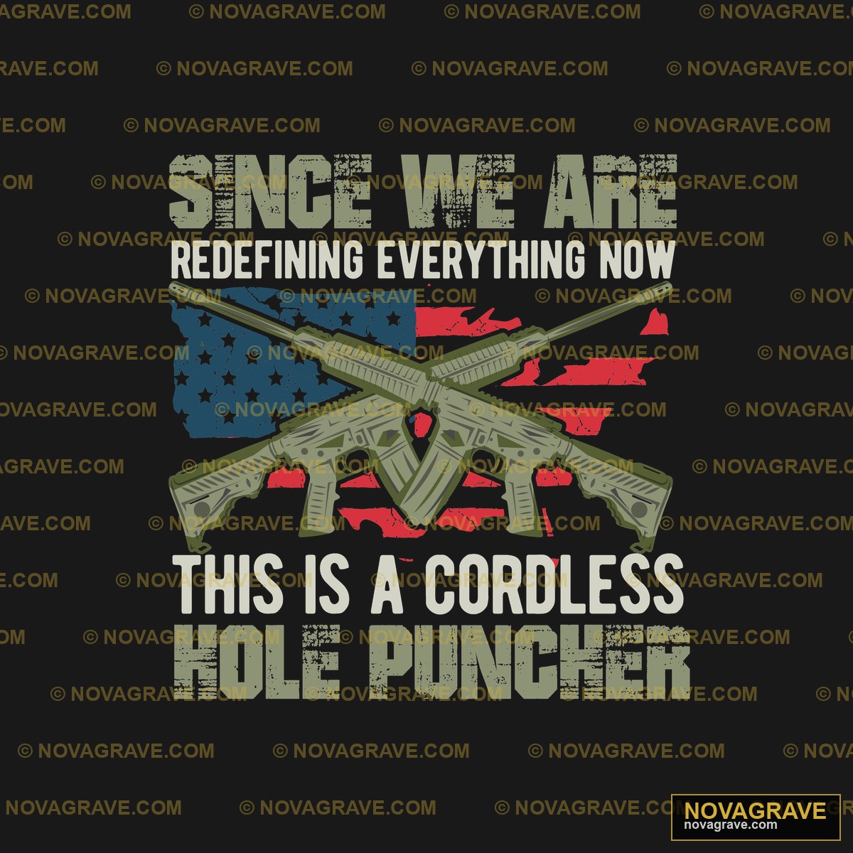 A Gun With The Words Since We Are Defending Typography Slogans - DTF Transfer Design