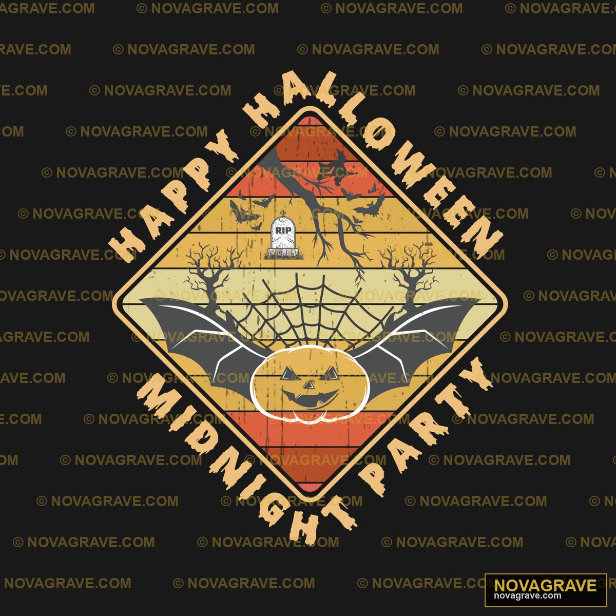 A Halloween Logo With Bats And Bats Seasonal Holiday - DTF Ontwerp