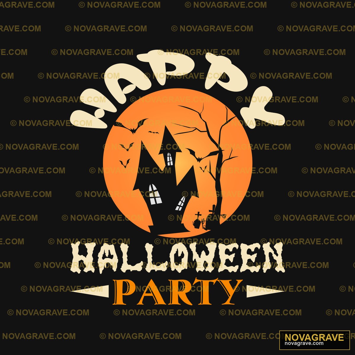 A Halloween Party With A Pumpkin And A Castle Seasonal Holiday DTF Design