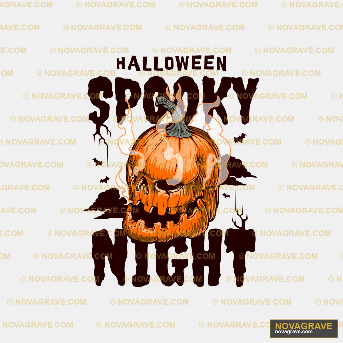 A Halloween Pumpkin With A Hat On It Seasonal Holiday - DTF Ontwerp