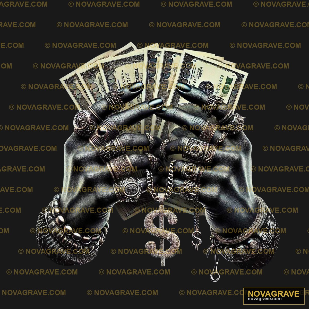 A Hand Holding A Bunch Of Money Other Designs 2 - Design DTF
