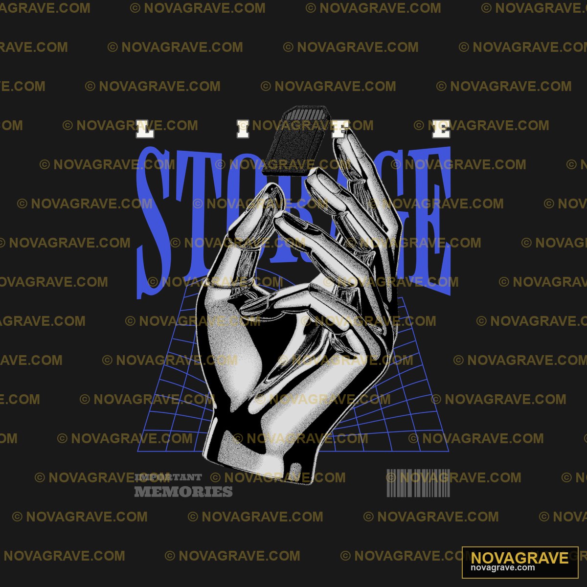 Robot Hand Holding SD Card Storage DTF Design PNG