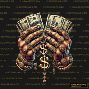 A Hand Holding A Dollar Sign And A Dollar Sig Other Designs - DTF Transfer Design