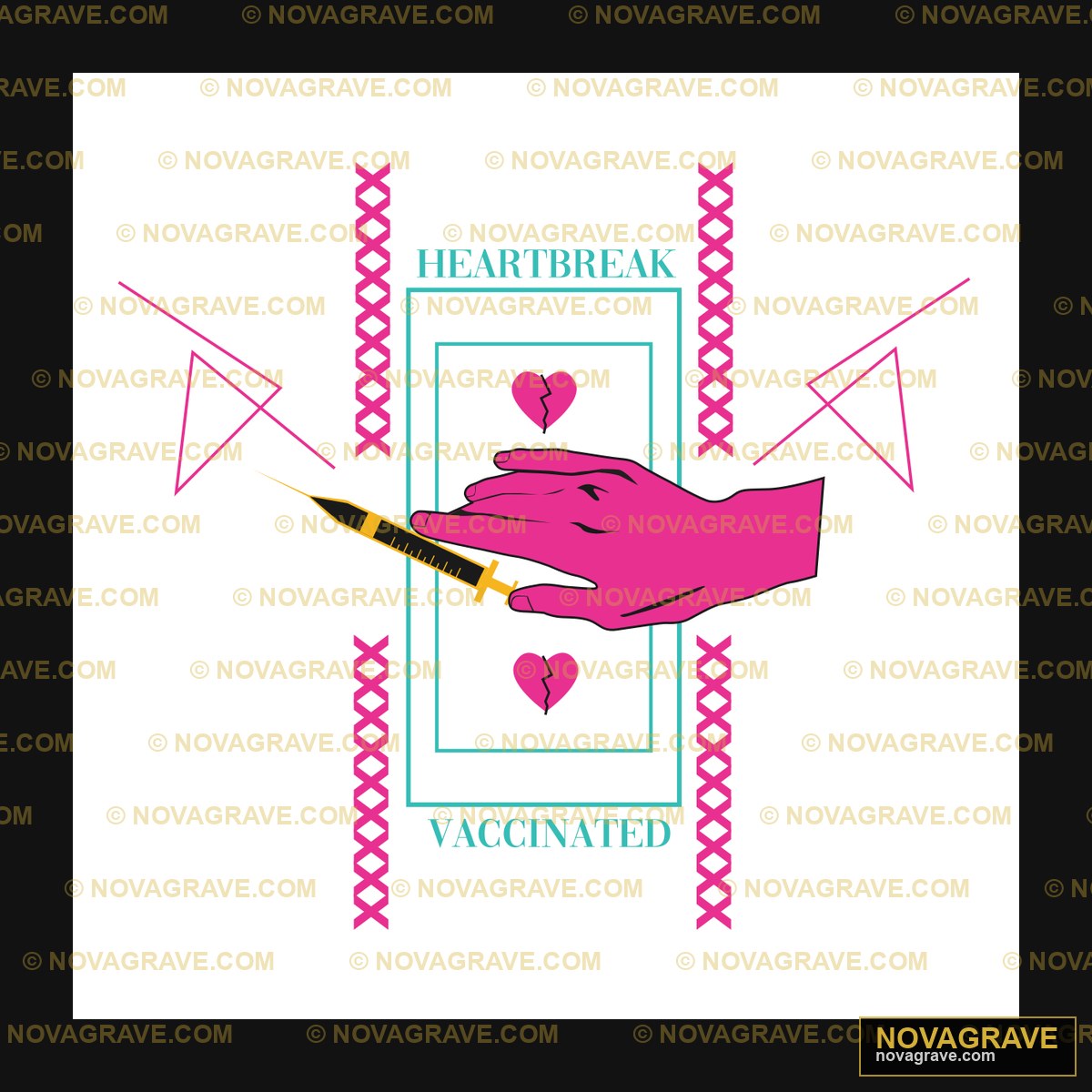 A Hand Holding A Needle With The Words Heart Seasonal Holiday 3 - Design DTF