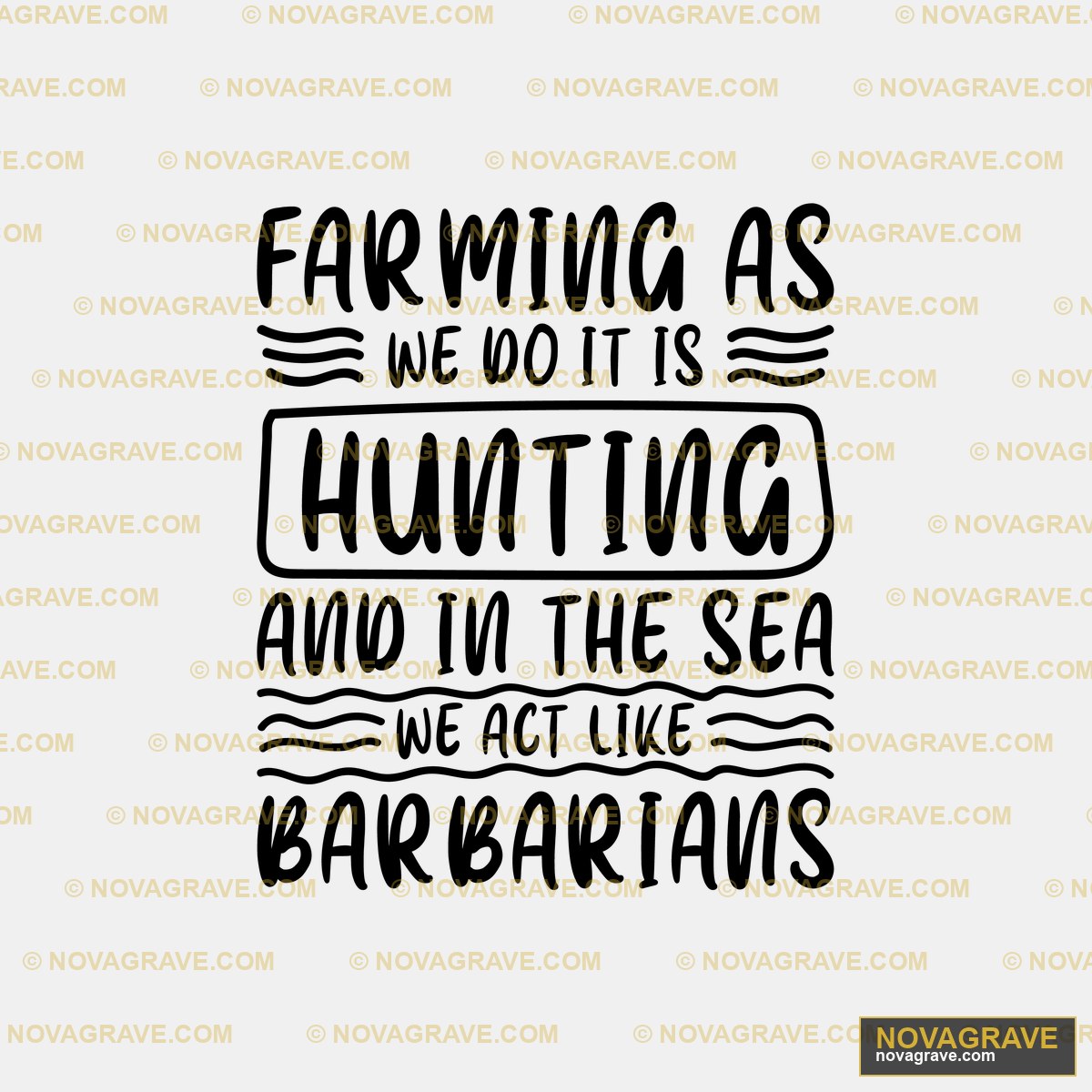 A Handwritten Quote That Says Farming Is Hunt Typography Slogans - DTF Transfer Design