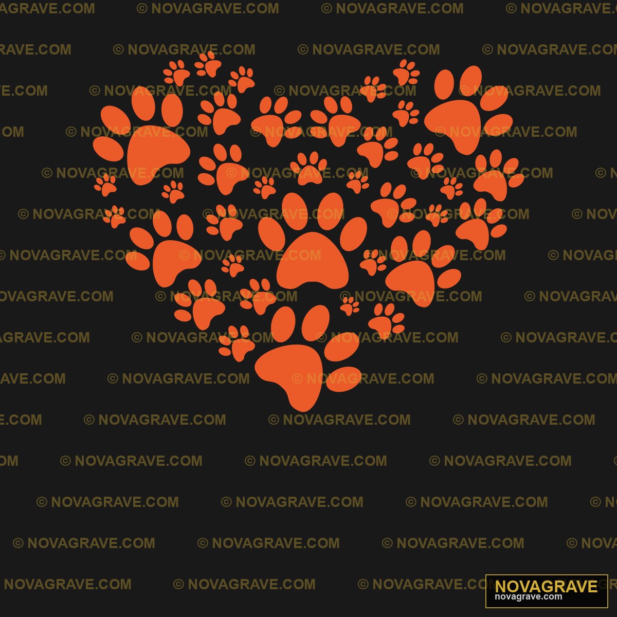 A Heart Made Up Of Paws Seasonal Holiday - DTF Transfer Design