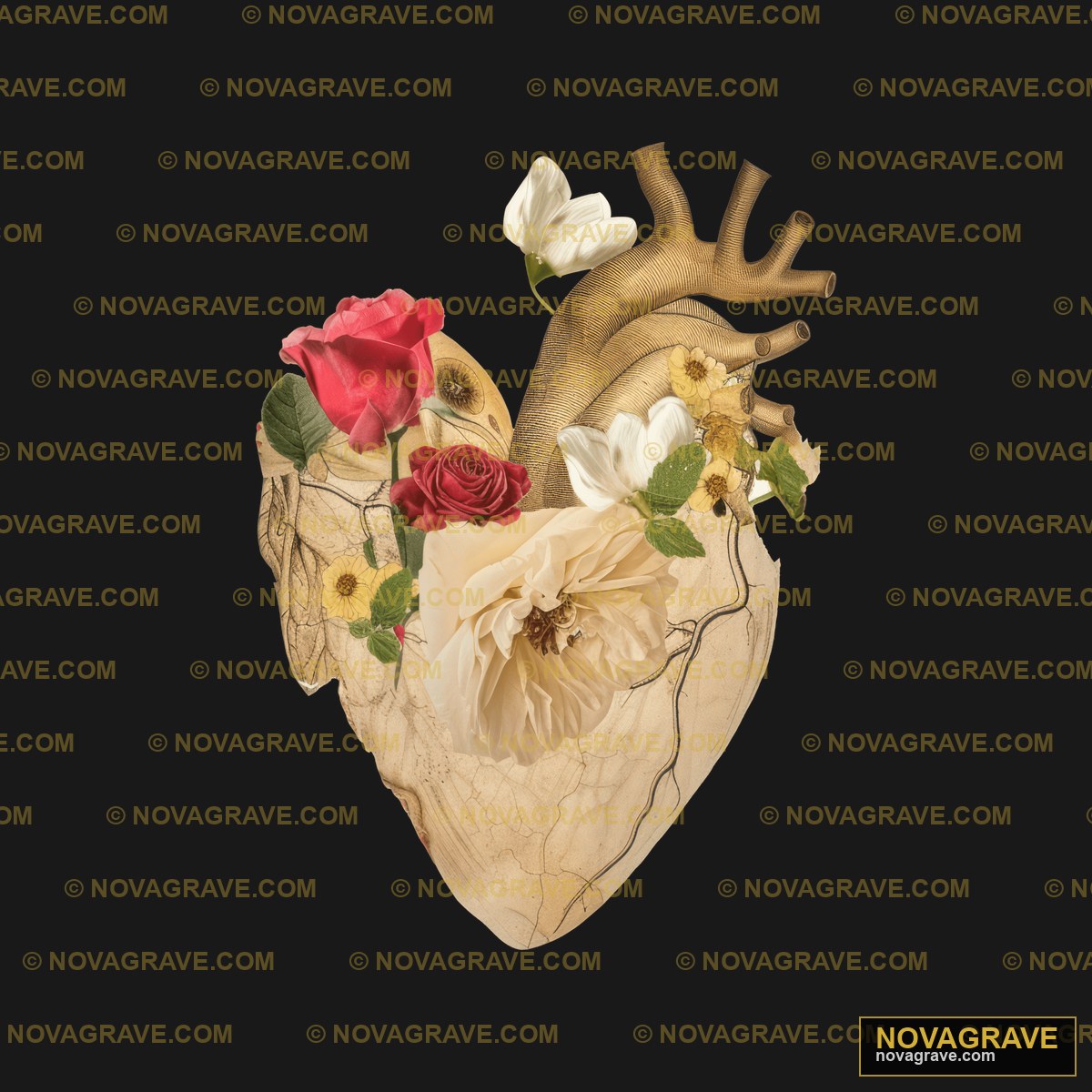 A Heart With Flowers And A Deers Ant Animals Wildlife - DTF Ontwerp