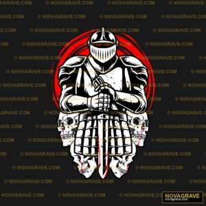 A Knight With A Sword And Skulls Streetwear Urban - Design DTF