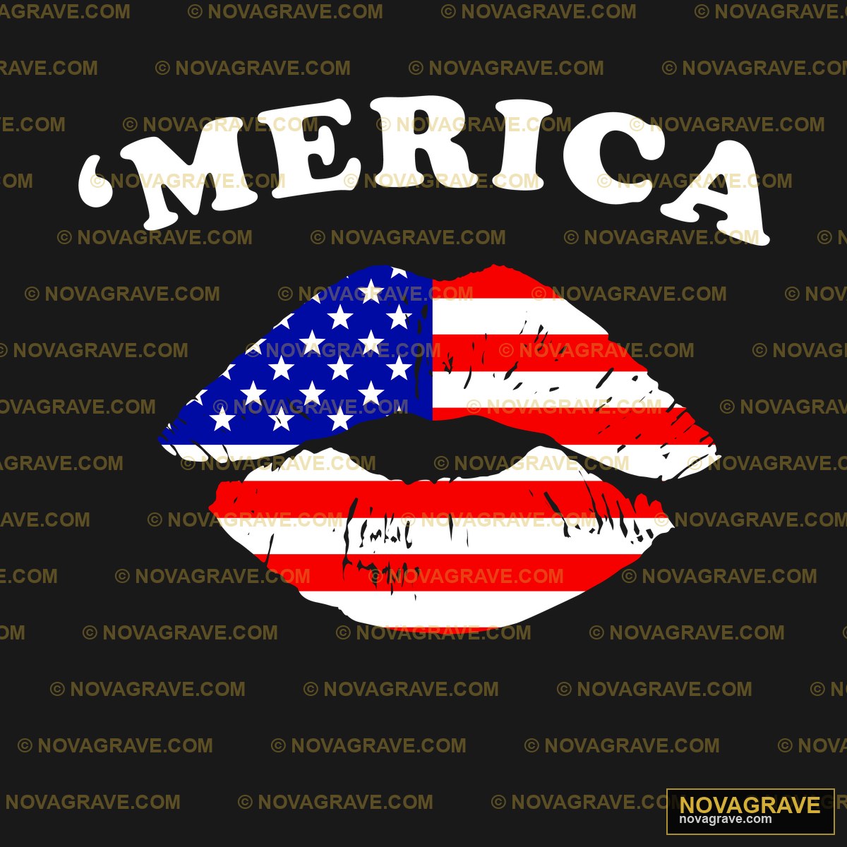 A Lipstick With The American Flag On It Patriotic Military - DTF Ontwerp