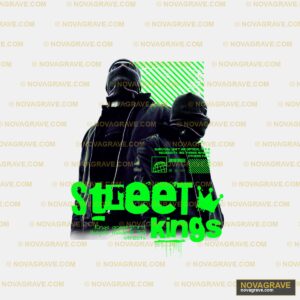 A Man In A Black Jacket And Green Paint On Hi Other Designs - DTF Transfer Design
