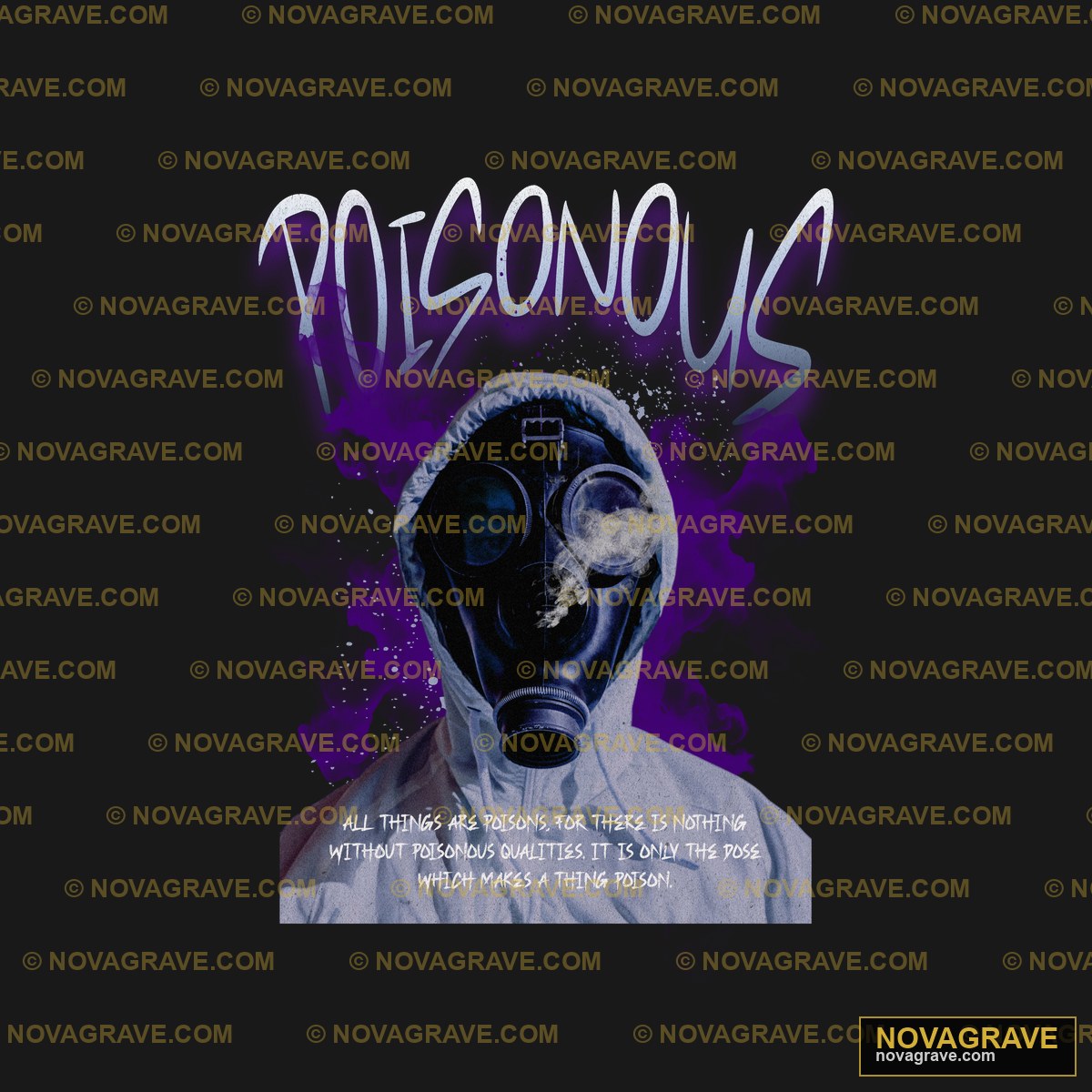 A Man In A Gas Mask With A Purple Background Other Designs - Design DTF