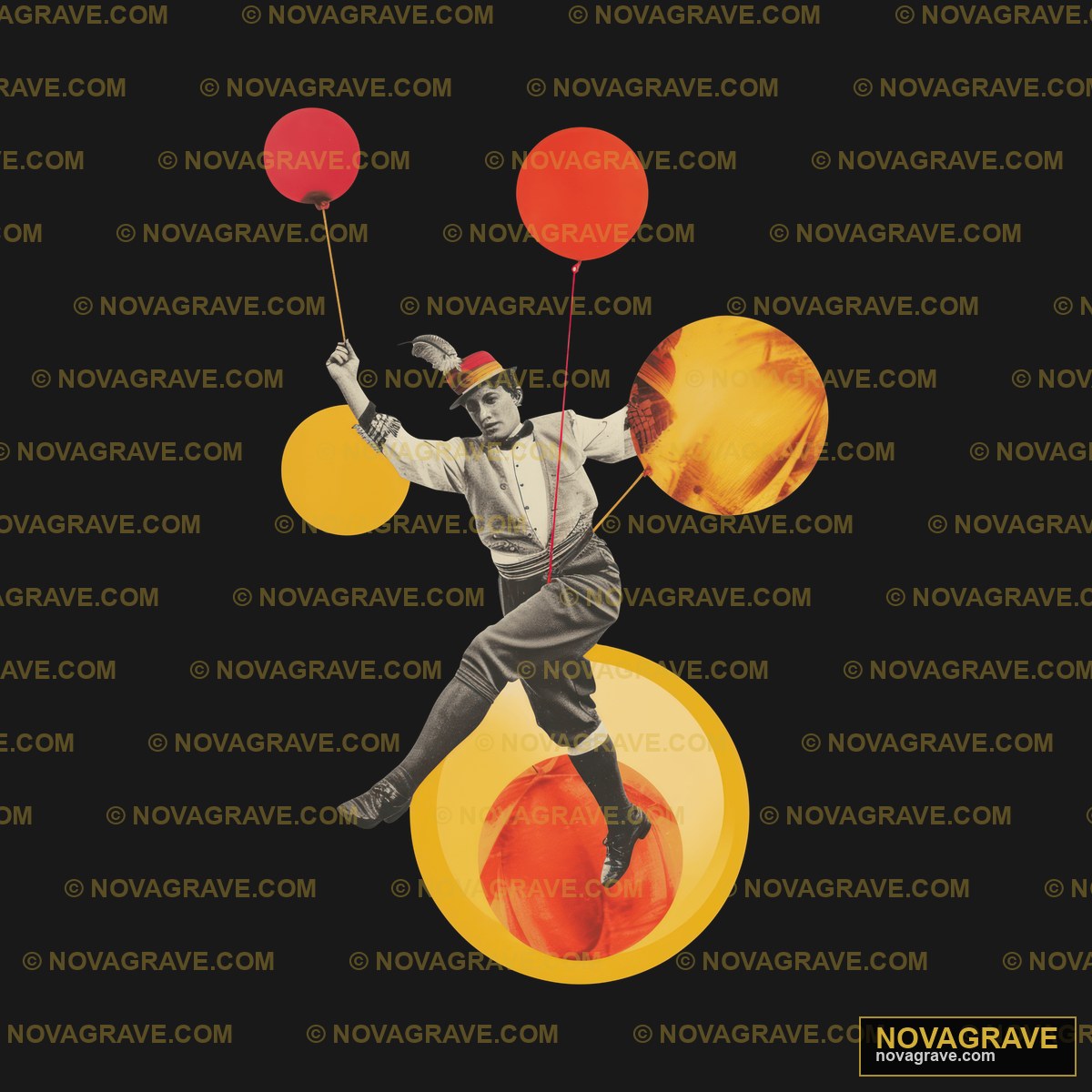 A Man In A Suit And Hat Holding Balloons Other Designs - Design DTF