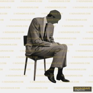 A Man In A Suit And Tie Sitting On A Chair Other Designs - DTF Transfer Design