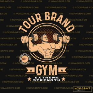 A Man Lifting A Dumb With The Words Dumb And Sports Fitness - DTF Ontwerp