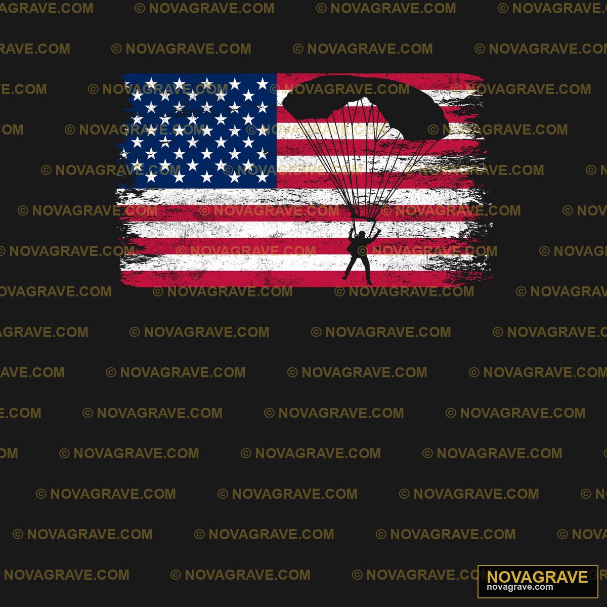 A Man Parading In Front Of An American Flag Patriotic Military - DTF Transfer Design