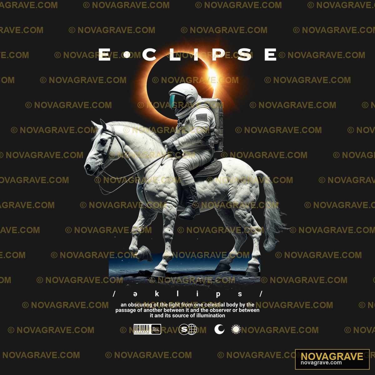 A Man Riding A Horse With A Moon In The Backg Animals Wildlife - DTF Transfer Design