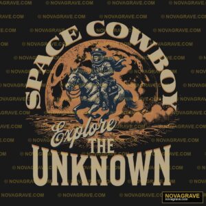 Space Cowboy Horse Rider Astronaut DTF Design PNG SVG DXF