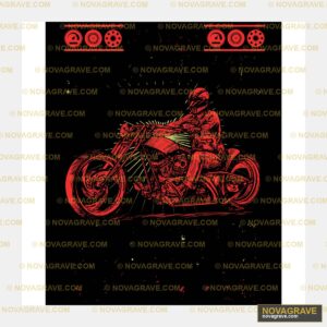 A Man Riding A Motorcycle On A Black Backgrou Other Designs - Design DTF
