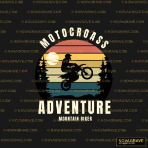 A Man Riding A Motorcycle On A Mountain Nature Botanical 2 - Design DTF