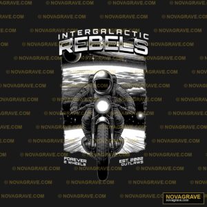 A Man Riding A Motorcycle With The Words Gala Streetwear Urban - DTF Transfer Design