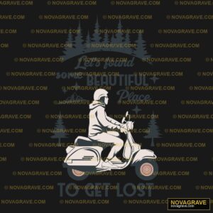 A Man Riding A Motorcycle With The Words Let Typography Slogans - Design DTF