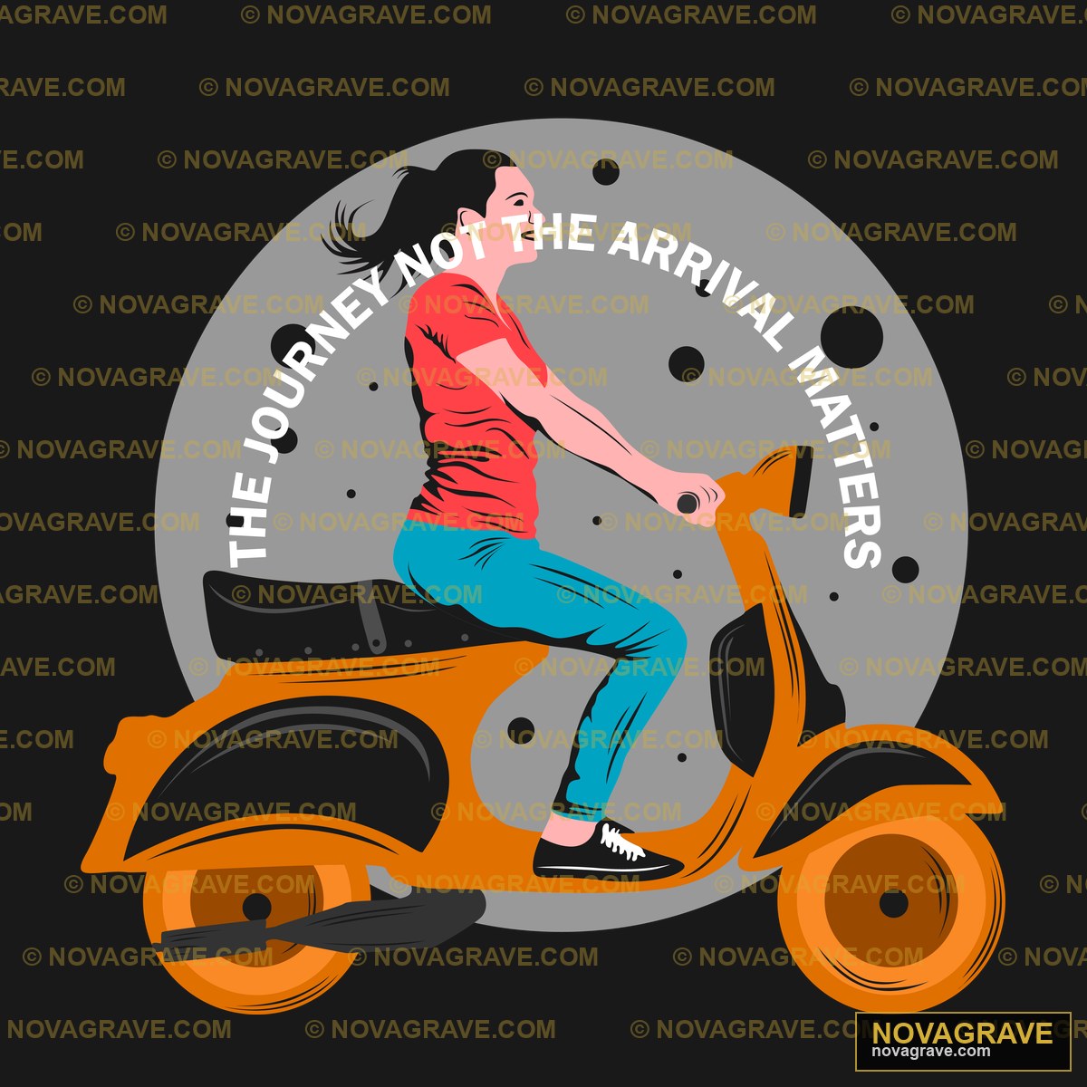 A Man Riding A Scoote On A Scoote Other Designs - Design DTF