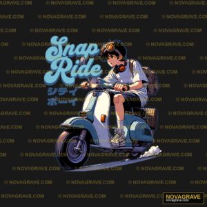 A Man Riding A Scr Other Designs - Design DTF