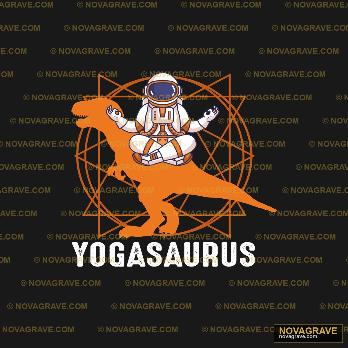 A Man Riding On A Dinosaur With The Word Yosa Other Designs - DTF Transfer Design