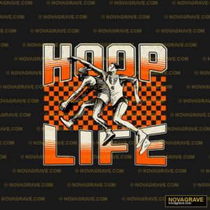 A Man Running With The Words Hop Life Typography Slogans - DTF Transfer Design