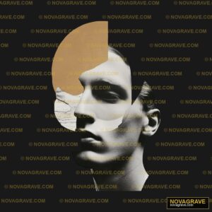 A Man With A Half Of His Face Cut In Half Other Designs - DTF Ontwerp