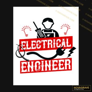 A Man With A Hammer And A Sign That Says Elec Other Designs - DTF Transfer Design