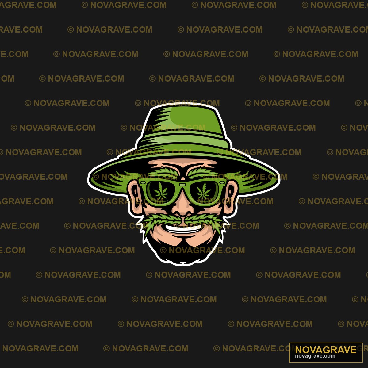 A Man With A Mustache And A Hat Other Designs - DTF Transfer Design